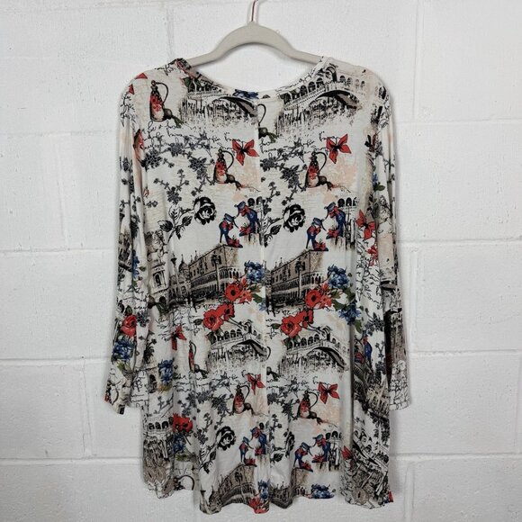 Lane Bryant Cato Bundle 2 Tops Size 18/20 Office Neutral Capsule Artsy Parisian - Picture 10 of 16